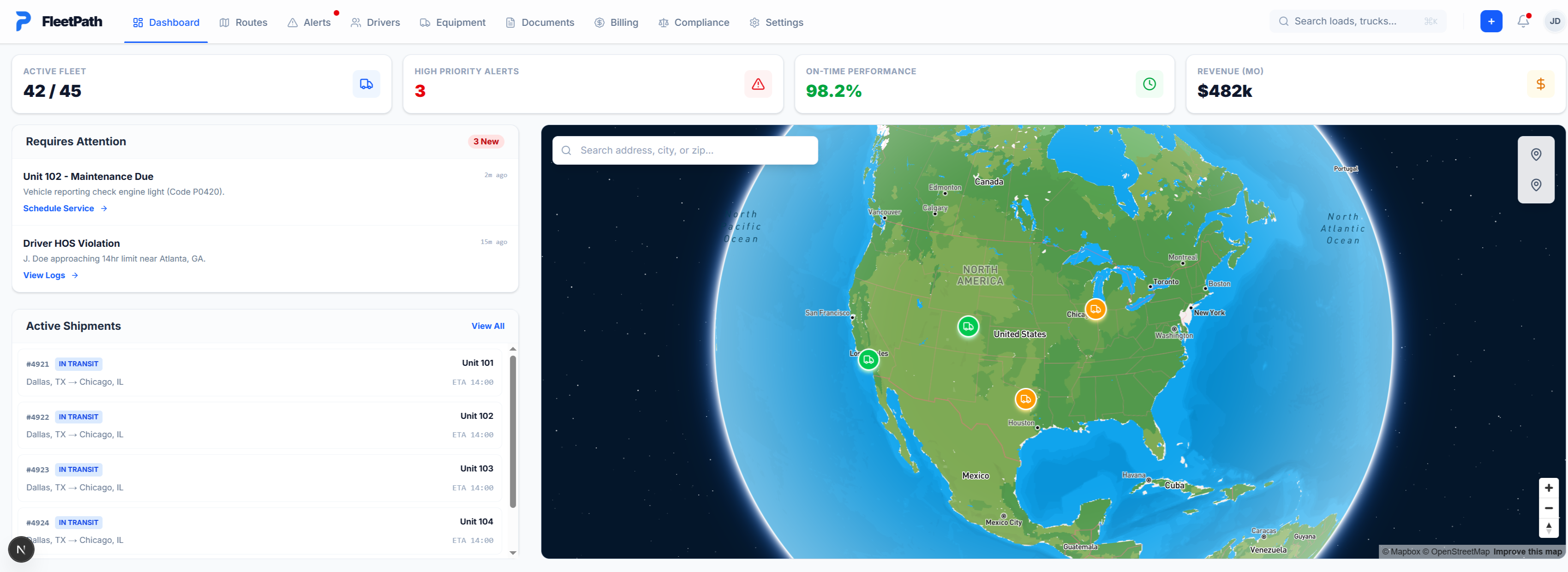 FleetPath Dispatcher Portal